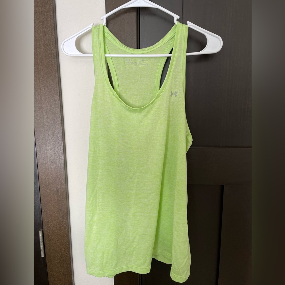 Under Armour Neon Lime Heatgear Racerback Tank Top